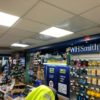 Herschel Select ceiling grid panel heaters providing effective infrared heating for shops